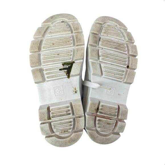 Dr. Martens Airwair Combs White Round Toe Lace-Up Platform Combat Boots Size 6 - Picture 4 of 7